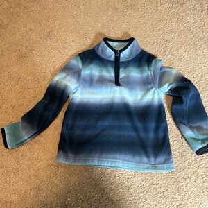 Blue ombré fleece 1/4 zip